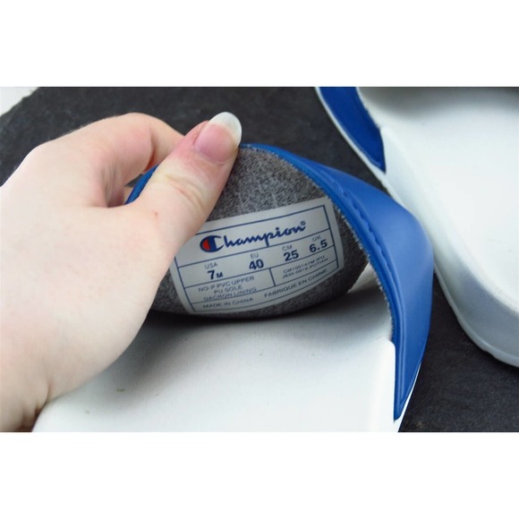 Champion Size 7 M Blue Slide Synthetic Men Shoes 100147M‎ - Picture 6 of 8